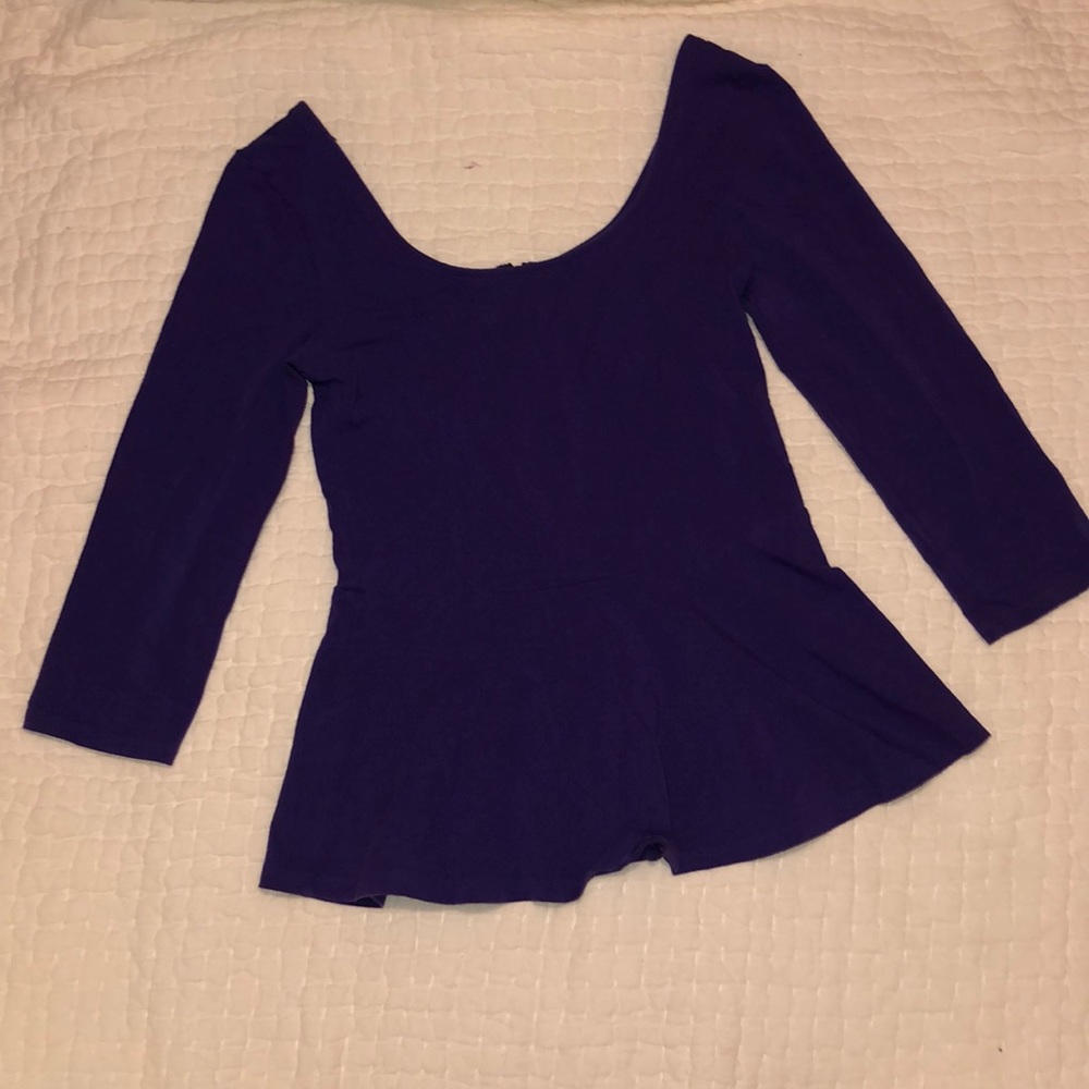 Boat neckline flair top from Express